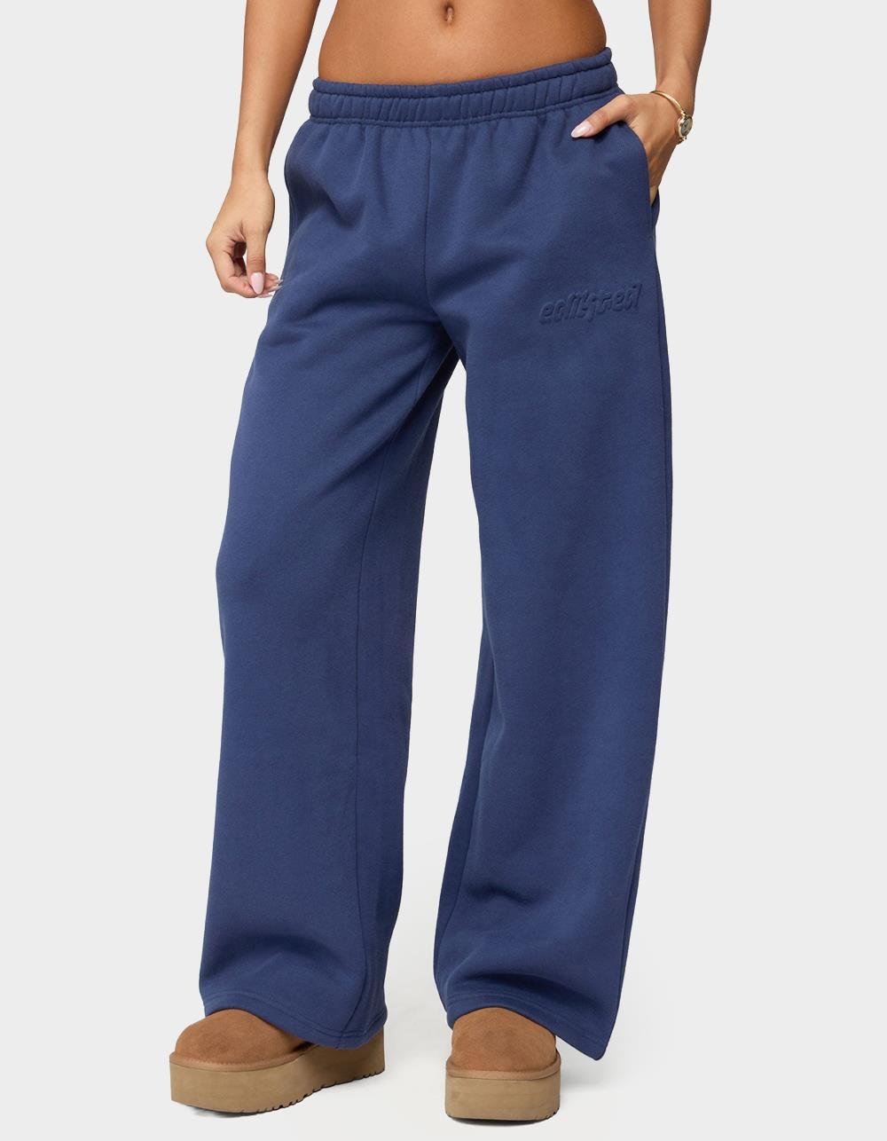 Edikted Totally Sweatpants - NAVY