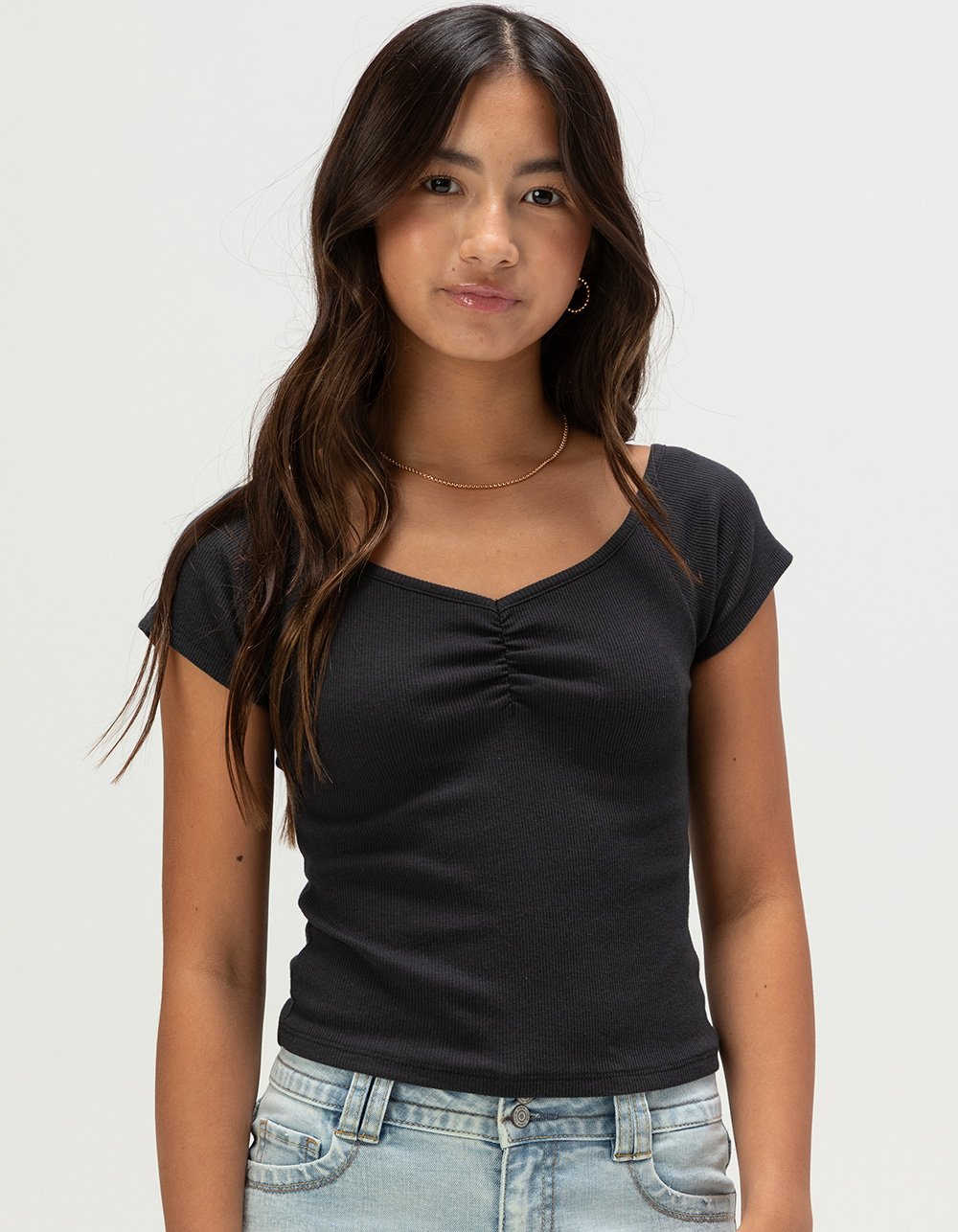 FULL TILT Essentials Girls Cinch Tee