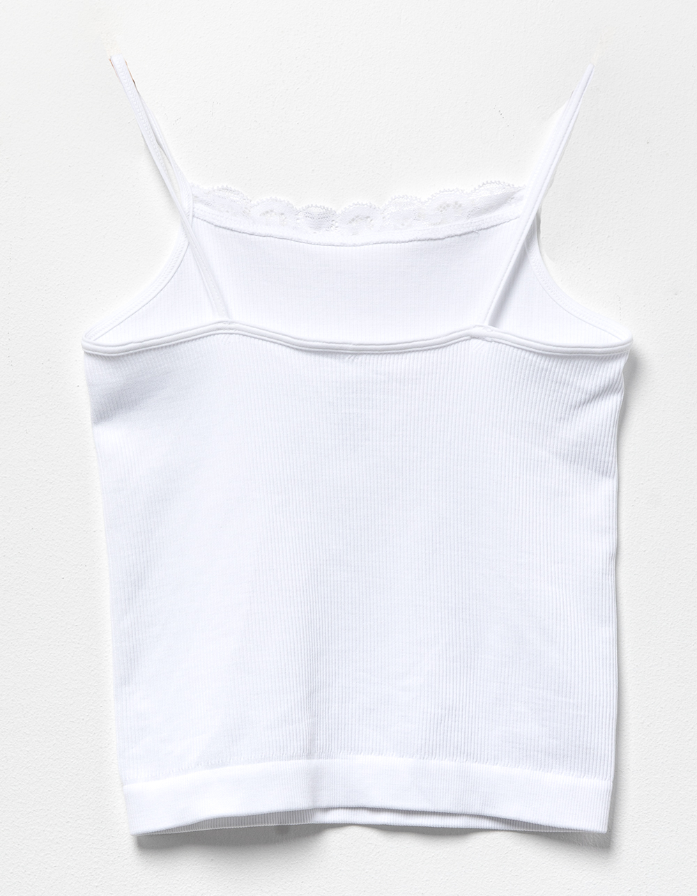 FULL TILT Girls Lace Trim Cami WHITE Tillys
