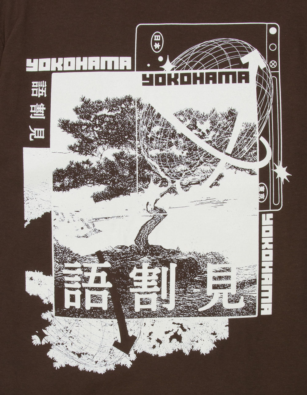 PLEASANT GETAWAY Yokohama Mens Tee - BROWN