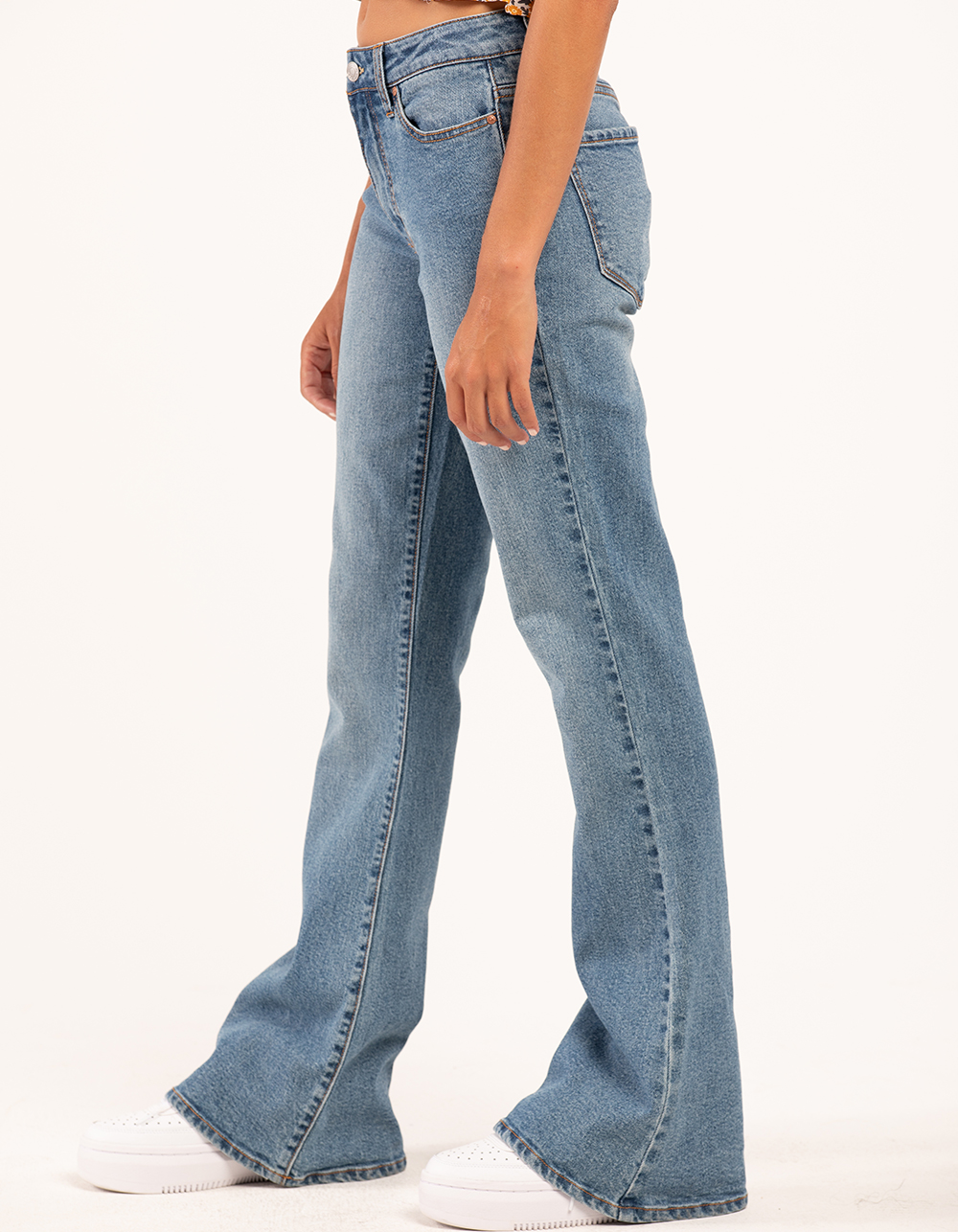 KanCan Mid-Rise Flare Stretch Jean - Women's Jeans in Dark