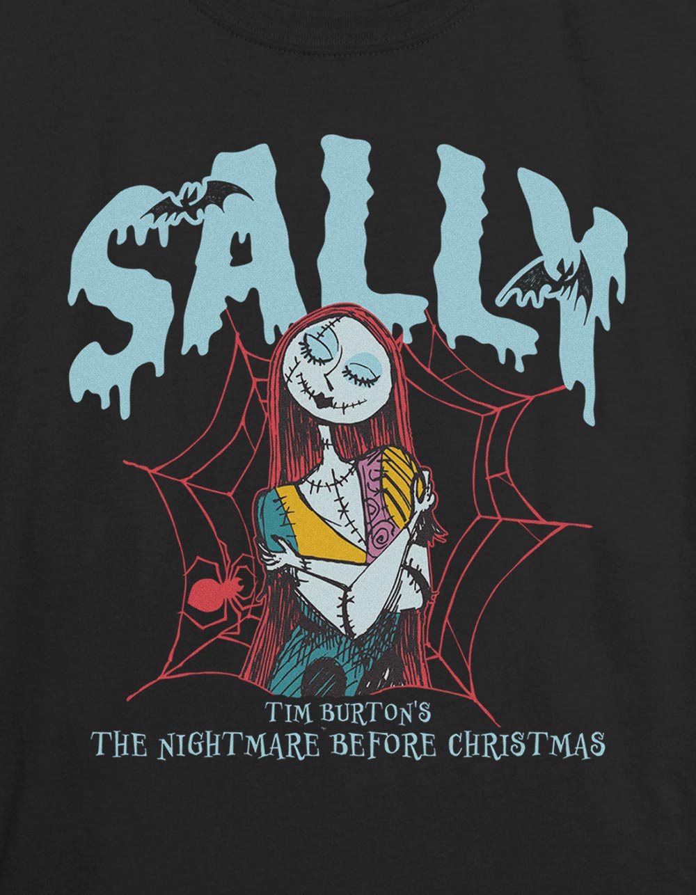 THE NIGHTMARE BEFORE CHRISTMAS Sally Drip Unisex Tee - BLACK