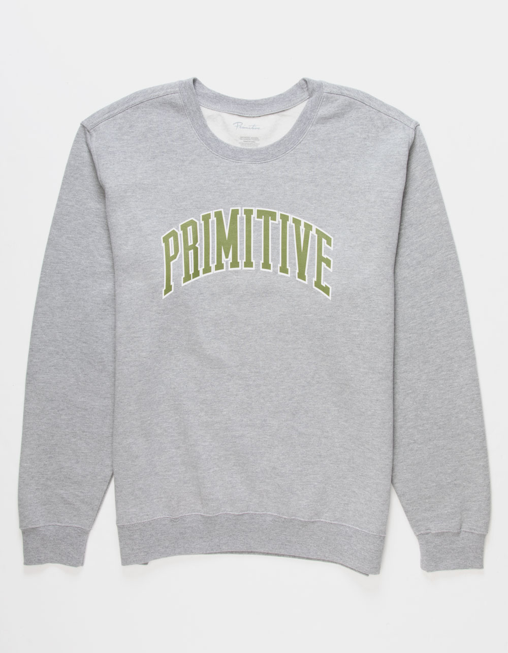 PRIMITIVE Collegiate Arch Mens Crewneck Sweatshirt - HEATHER GRAY