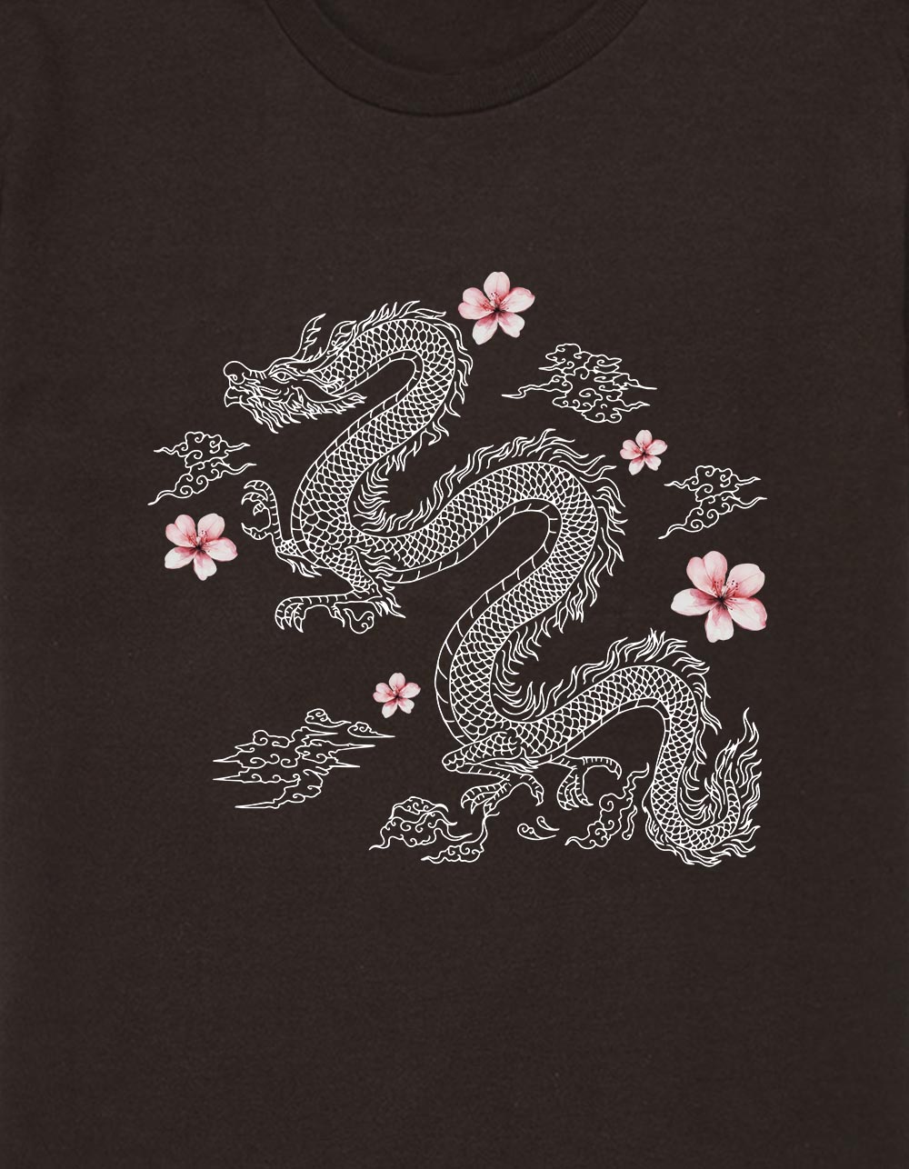 DRAGON Blooming Girls Tee - CHOCOLATE