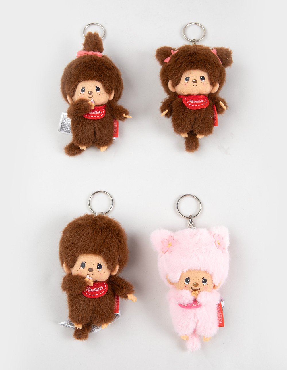 MONCHHICHI Assorted Plush Keychains - ASST