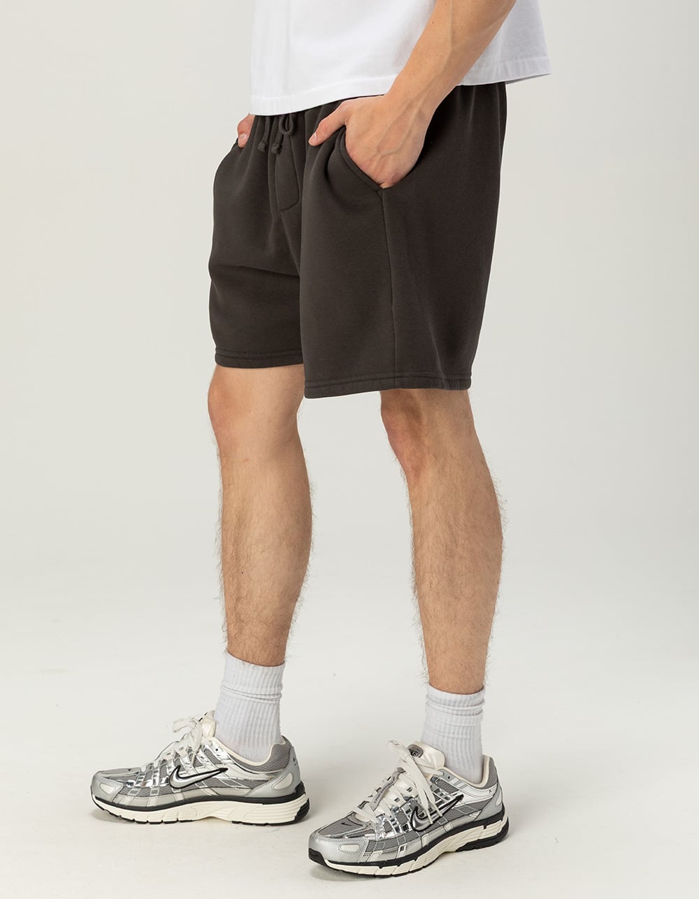 RSQ Mens Loose Sweat Shorts - WASHED BLACK