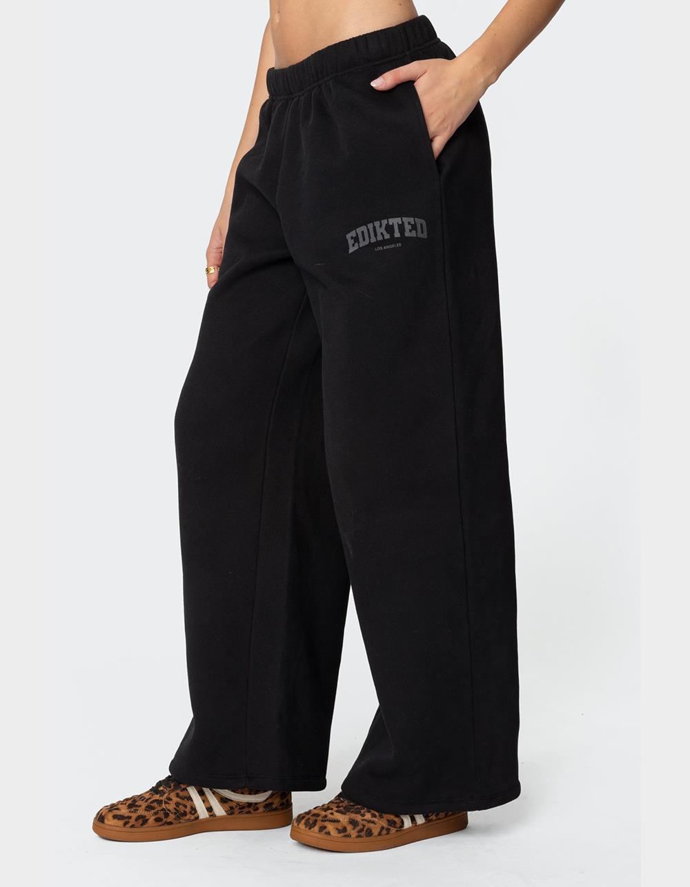 Edikted LA Sweatpants - BLACK