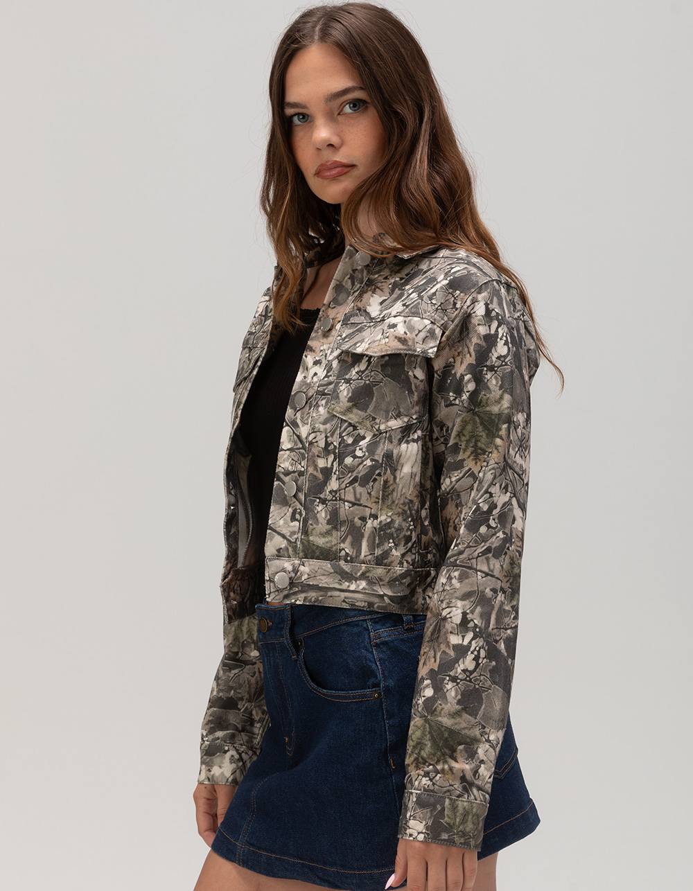 RSQ Womens Camo Trucker Jacket - CAMO