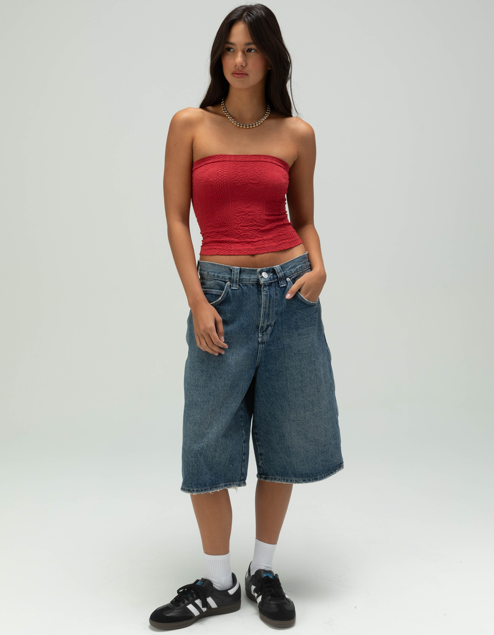 BDG Urban Outfitters Tapestry Texture Womens Bandeau - RED