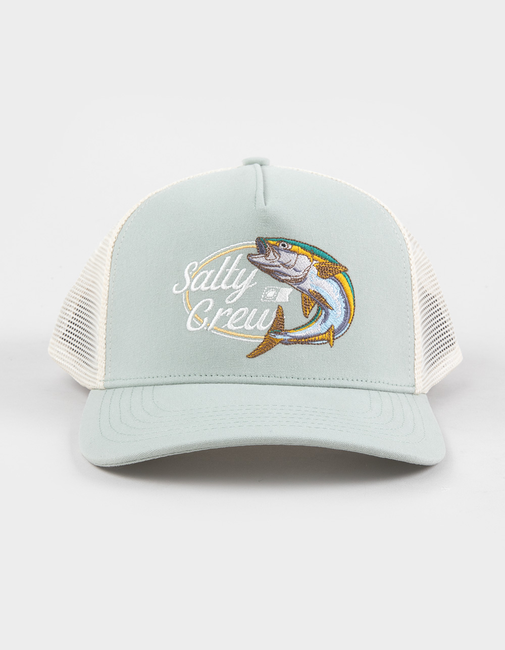 SALTY CREW Yellow Tailed Trucker Hat - LIGHT BLUE