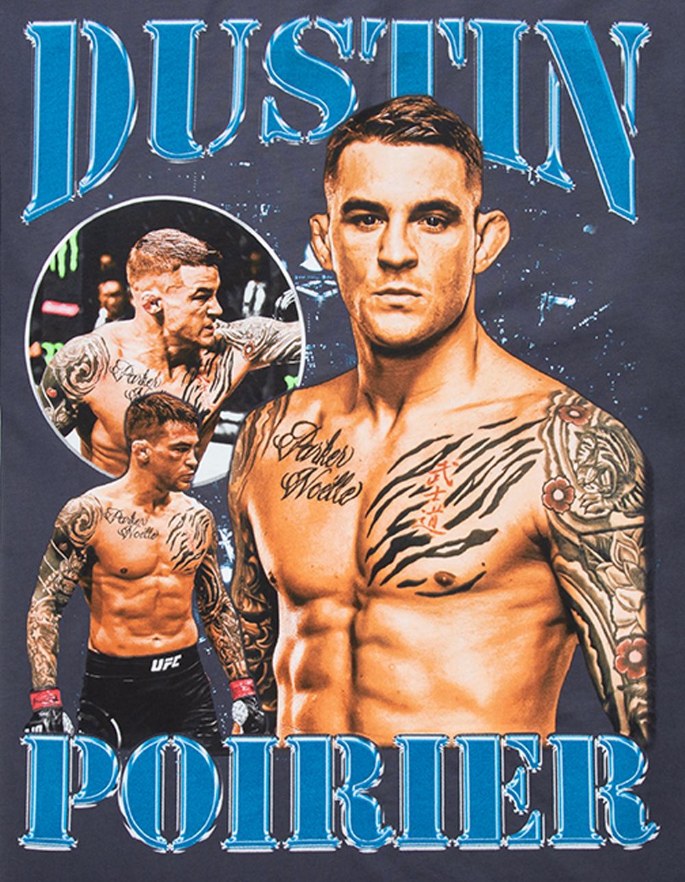 UFC The Diamond Dustin Poirier Mens Oversized Tee - NAVY