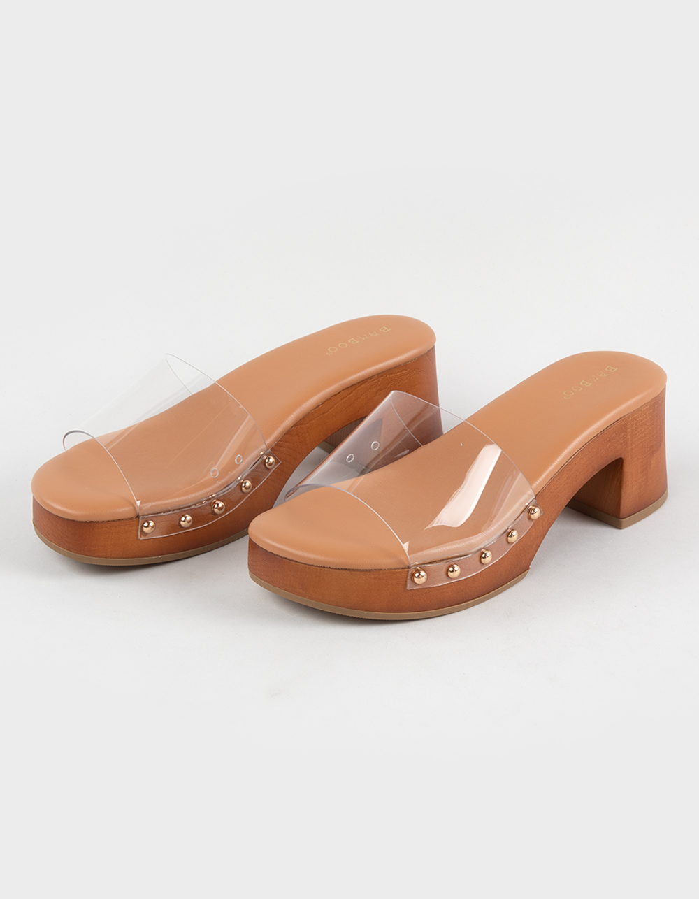 Bamboo Silveroak Womens Platform Heels - CLEAR