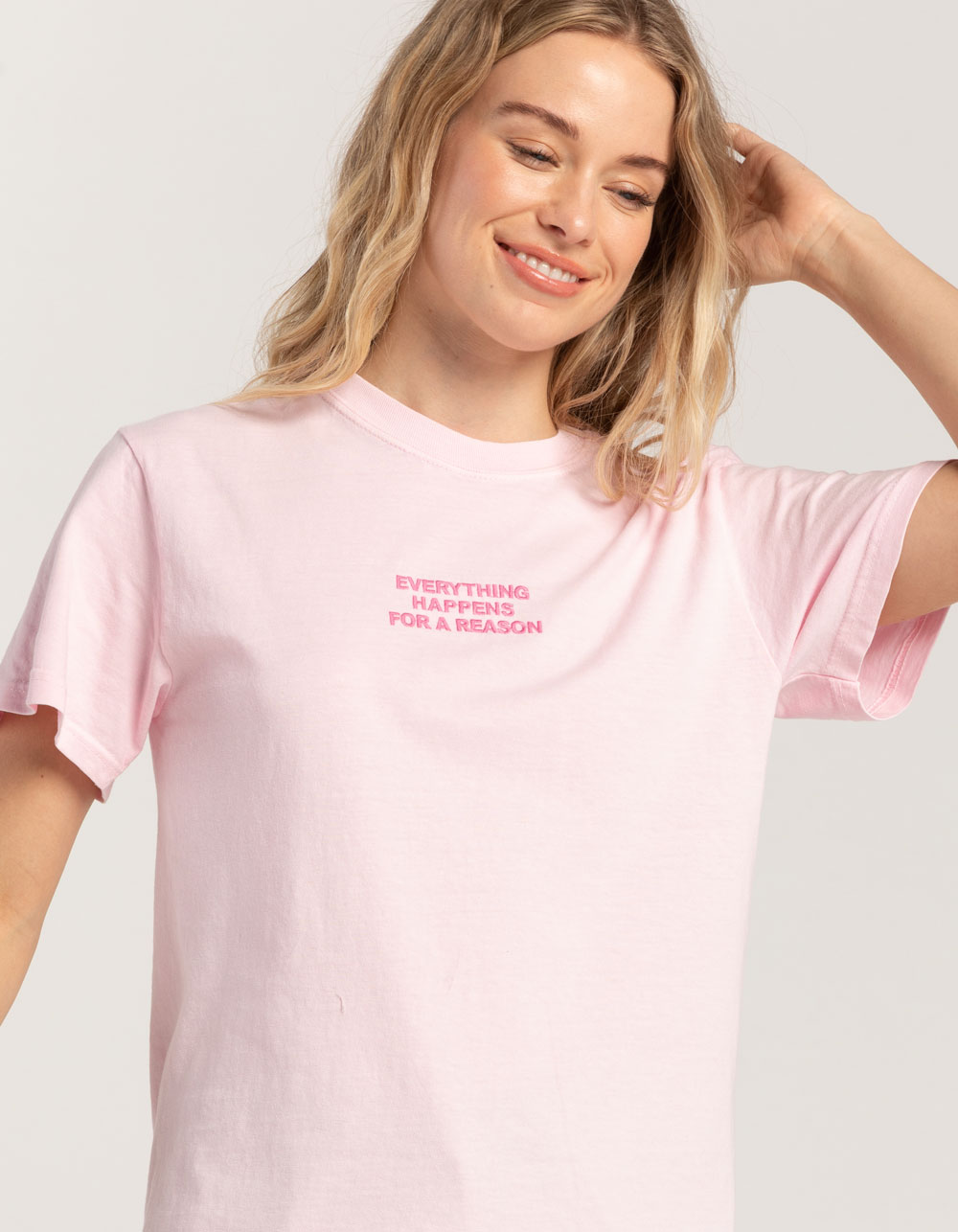 RIOT SOCIETY Happens For A Reason Womens Tee - PINK | Tillys