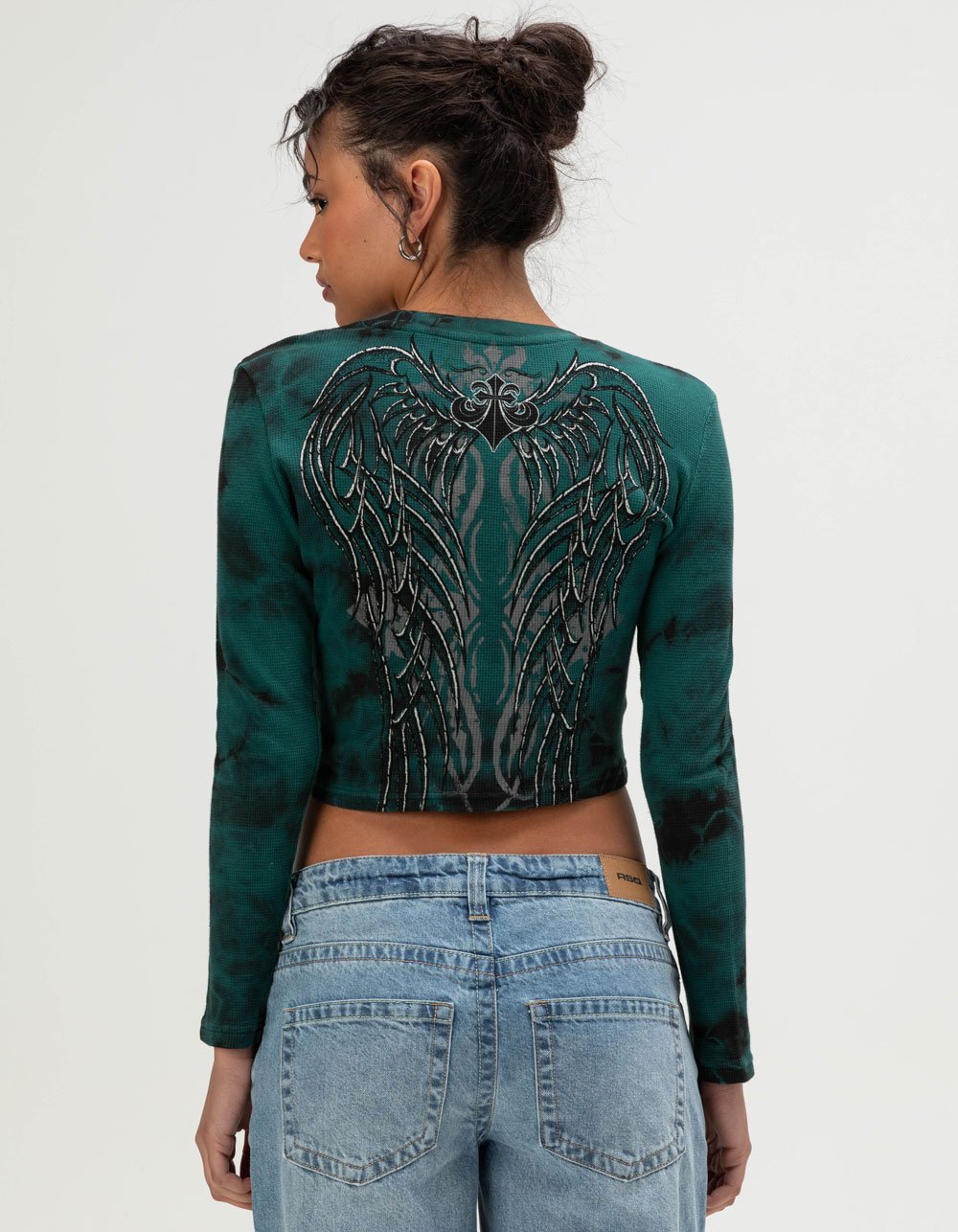 AFFLICTION Daredevil Womens Thermal - EMERALD
