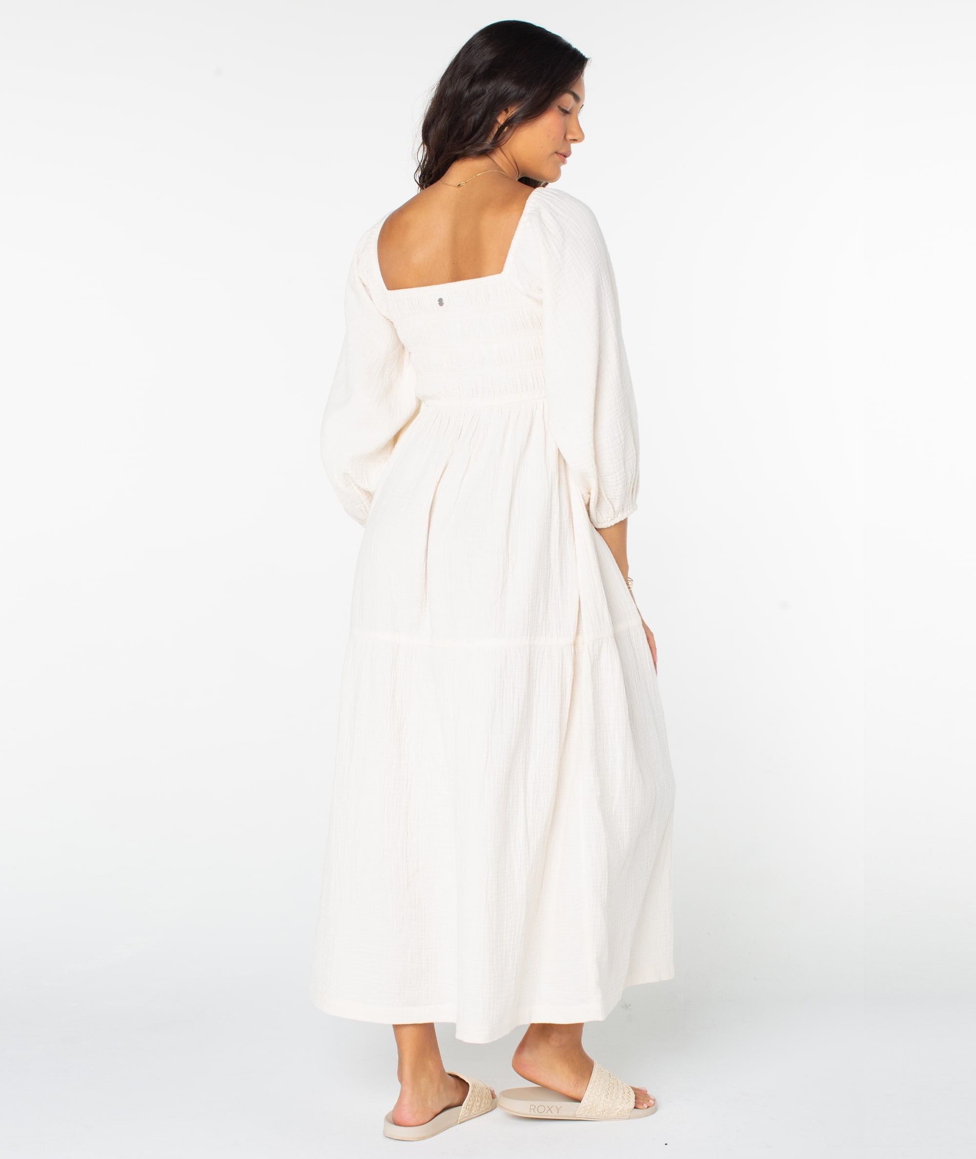 roxy linen dress Lost Paradise Dress