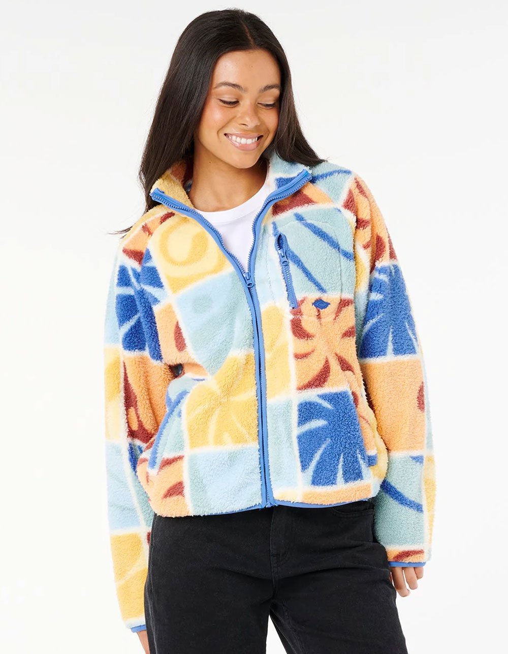 RIP CURL Artist of the Search Ty Williams Womens Polar Fleece Jacket - MULTI