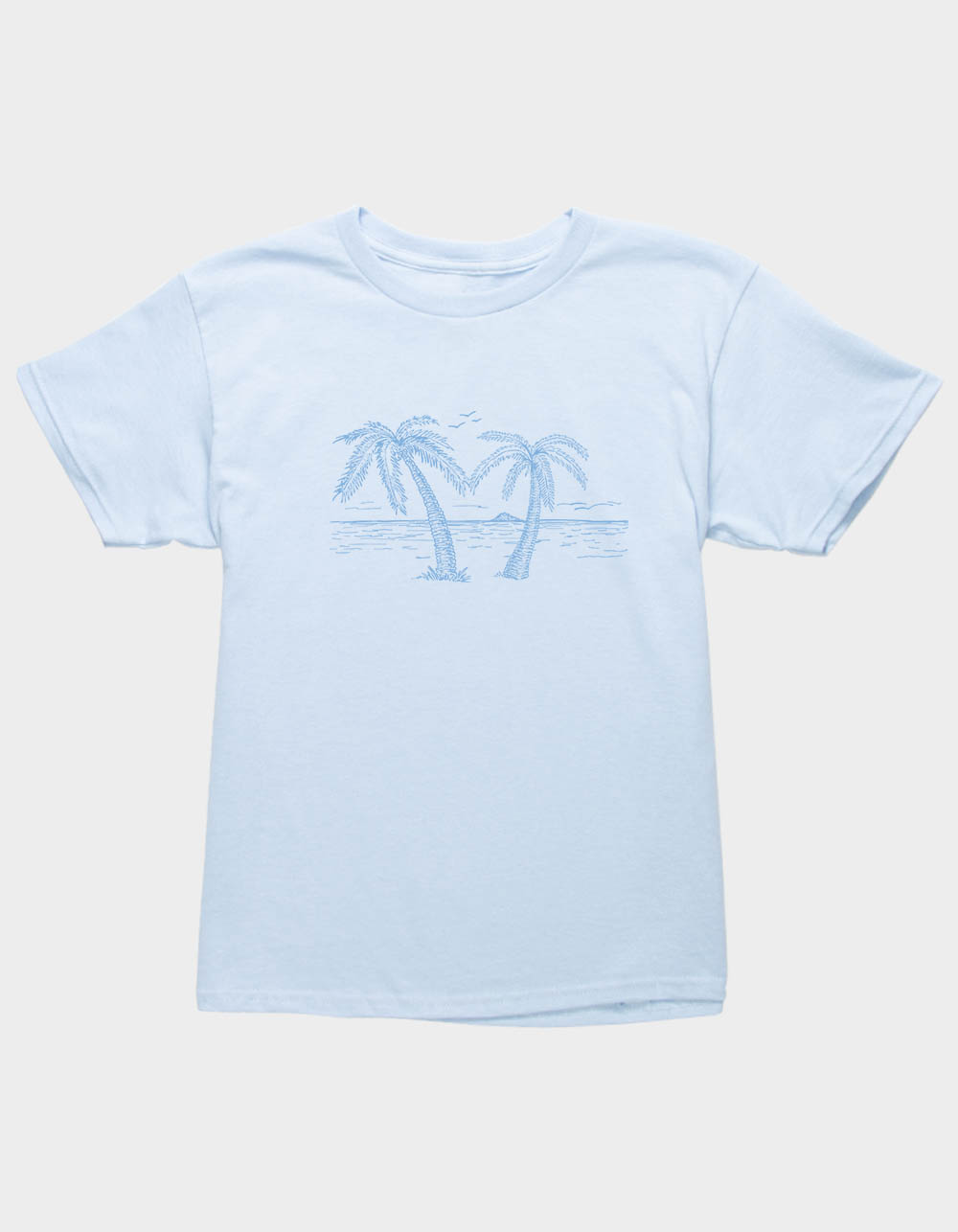 BEACH Palm Tree Outline Girls Tee