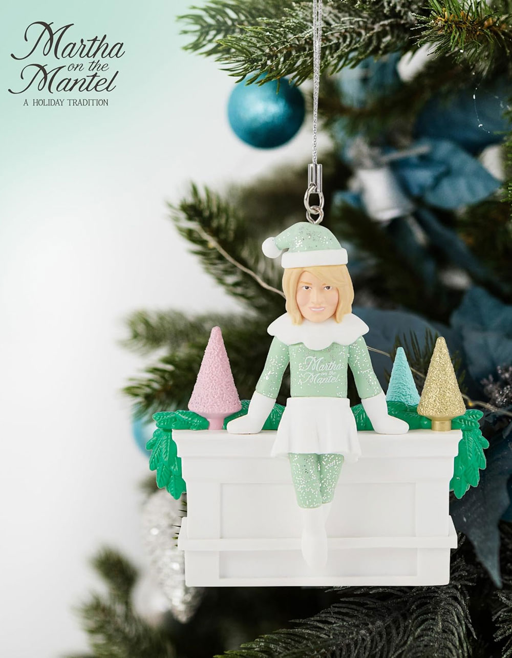 MARTHA STEWART Martha On The Mantel Ornament - LIGHT PINK