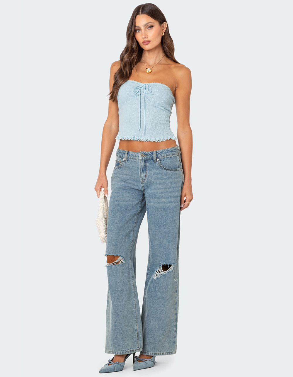 トップス meltthelady basic tube tops ElliTarr Basic Tube Tops for Women Strapless Bandeau Top