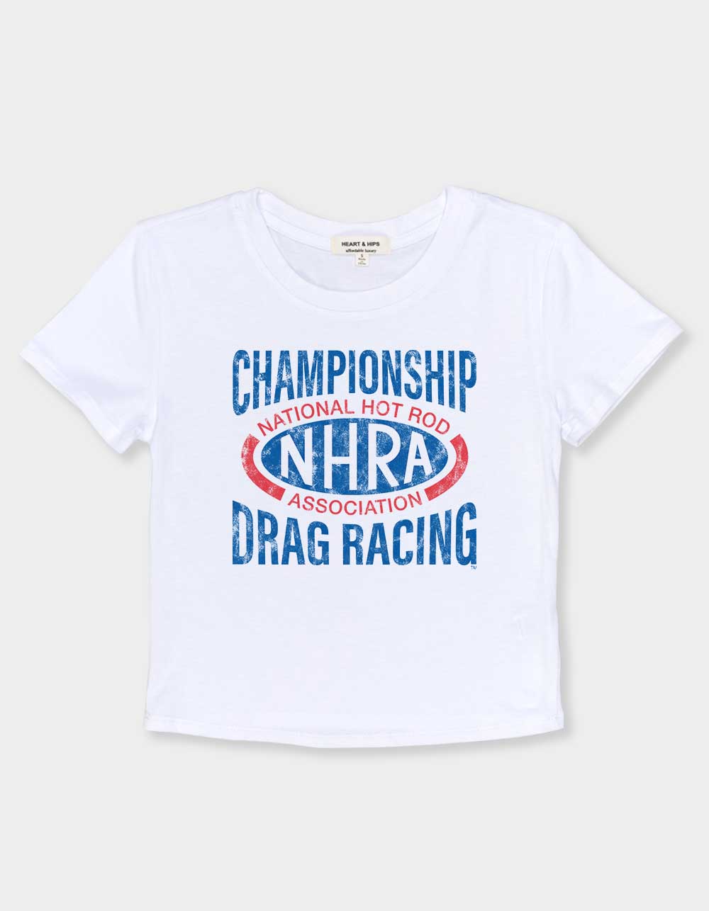 NHRA Championship Drag Racing Womens Baby Tee - WHITE