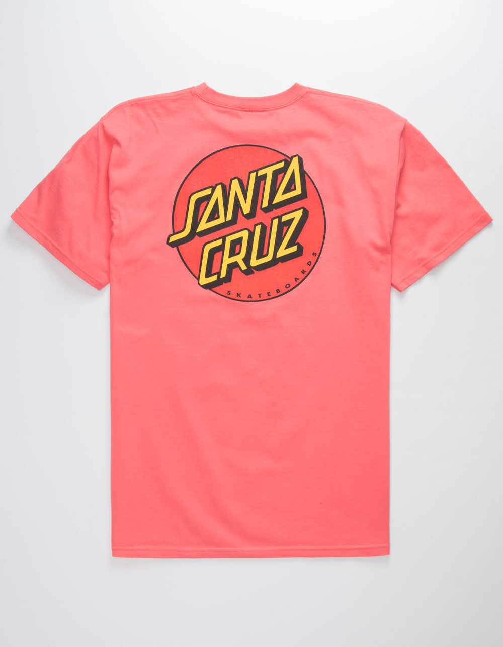 SANTA CRUZ Classic Dot Chest Coral Mens T-Shirt image number 0