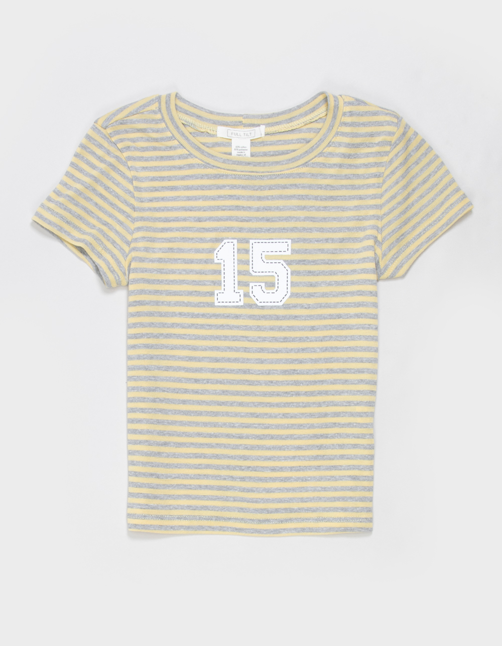 FULL TILT 15 Girls Stripe Tee - YELLOW COMBO