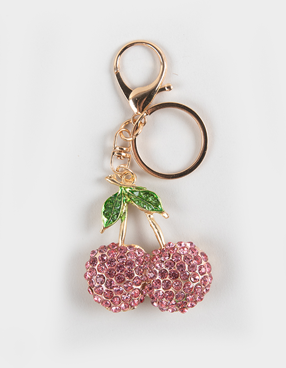 FULL TILT Rhinestone Cherry Bag Charm - PINK COMBO
