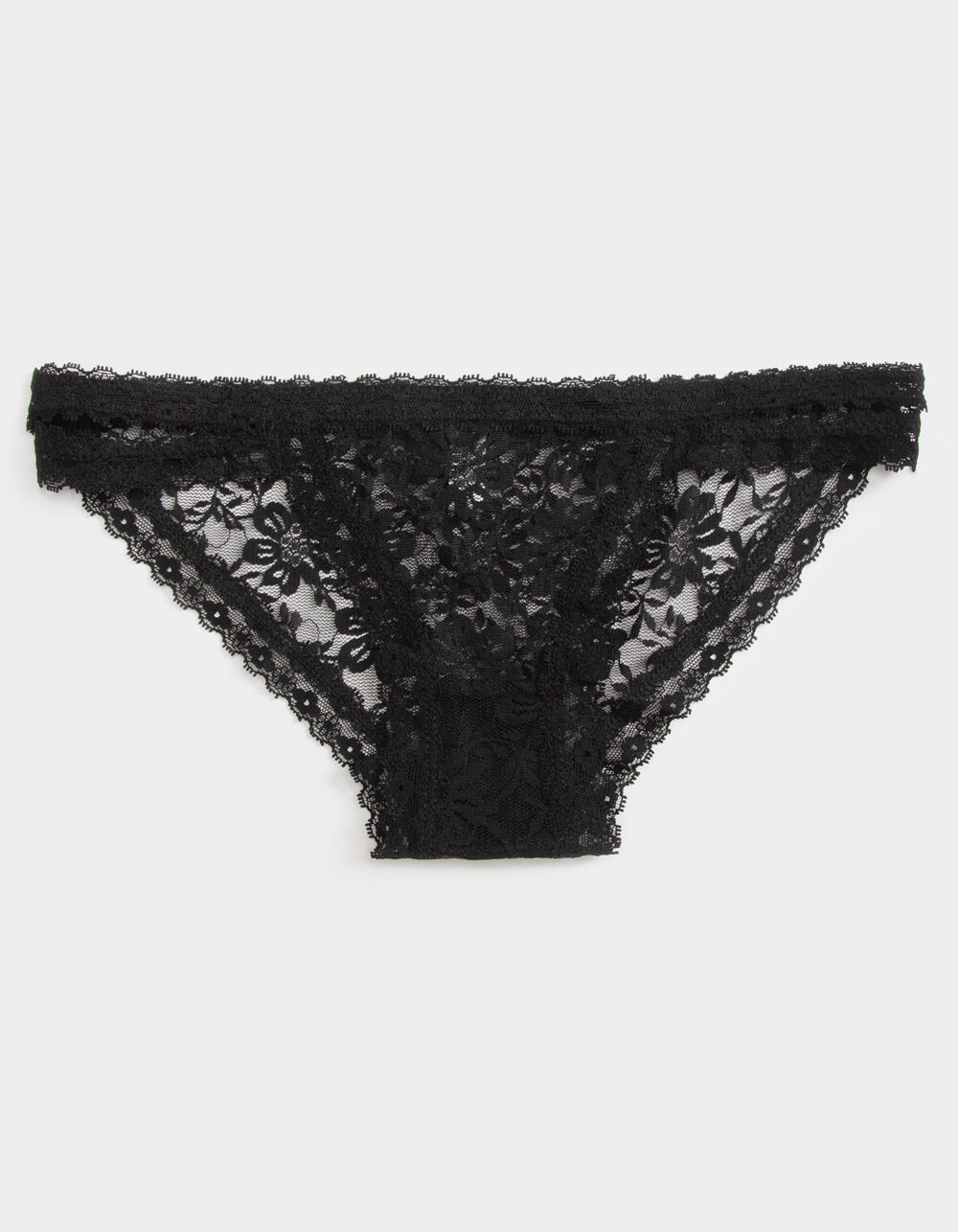 FULL TILT Double Strap Lace Bikini Panties BLACK Tillys
