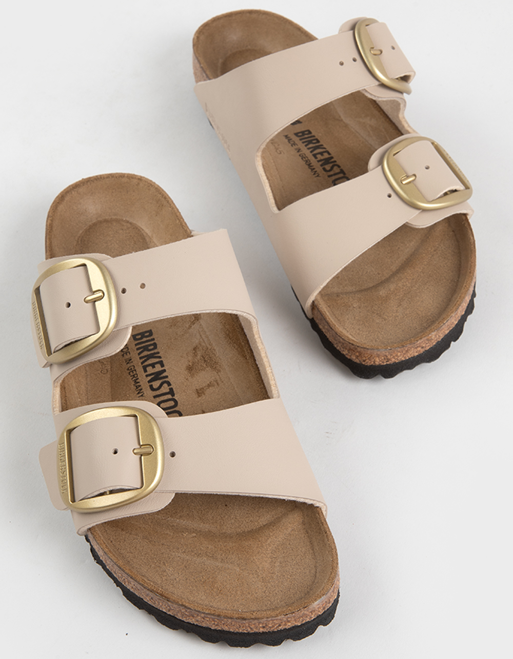 BIRKENSTOCK Arizona Big Buckle Womens Birko-Flor Sandals - SAND