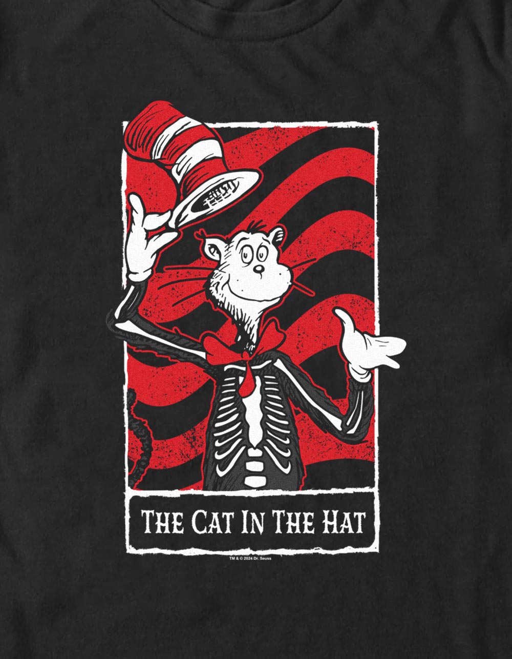 DR. SEUSS Cat The Hat Tarot Unisex Tee - BLACK