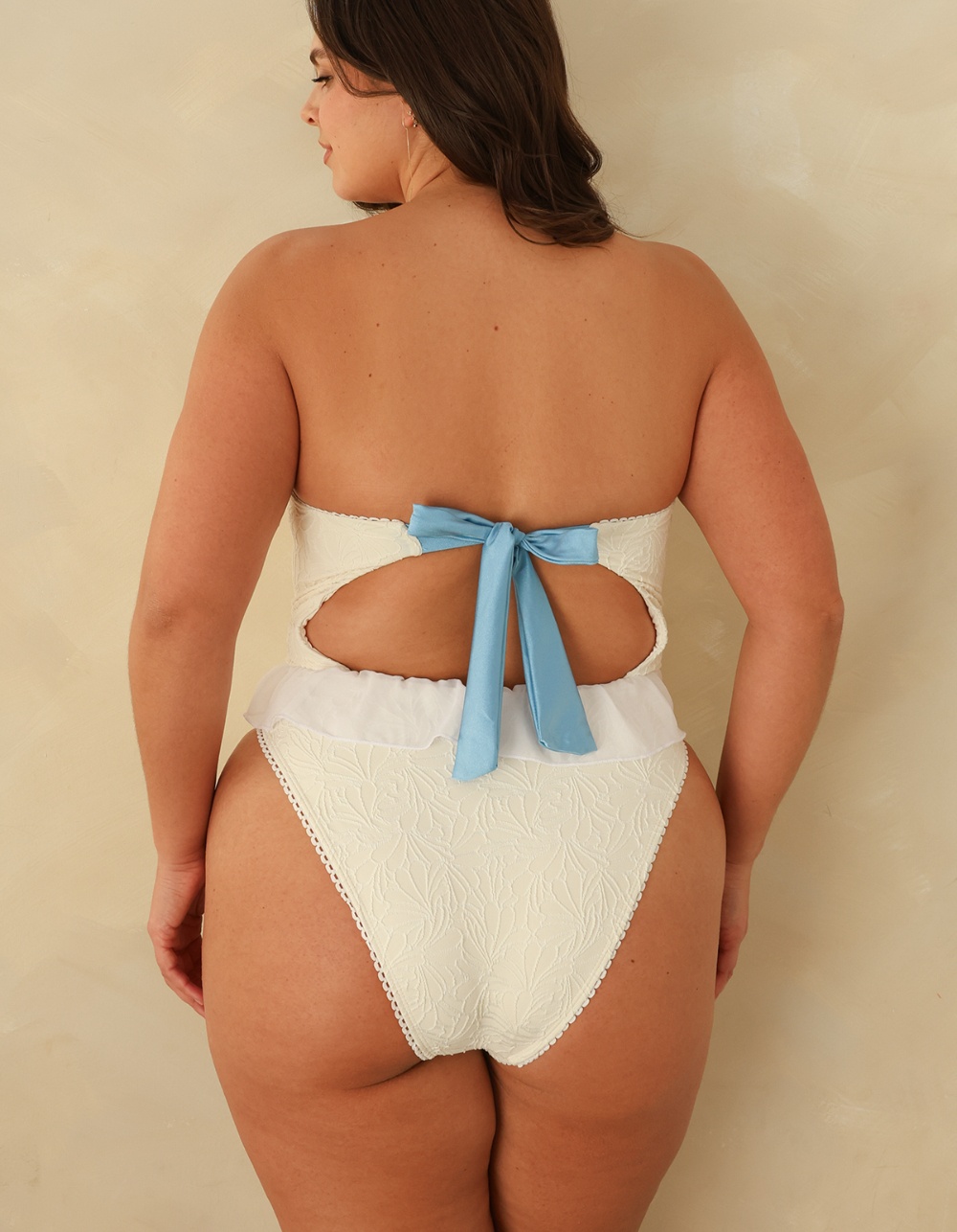 DIPPIN' DAISY'S Something Blue Super Cheeky One Piece Swimsuit - NATURAL