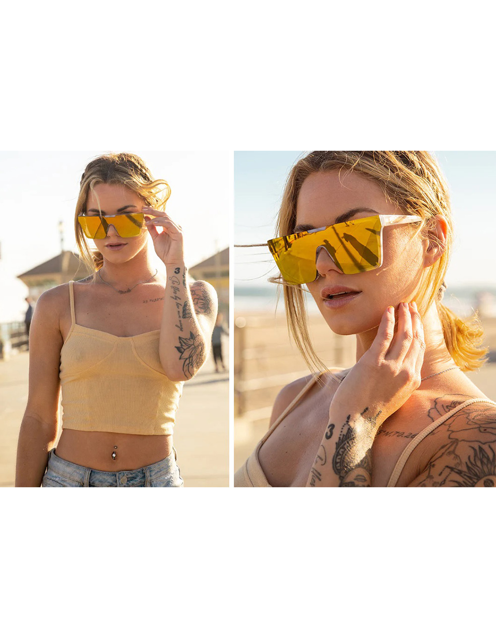 HEAT WAVE VISUAL Clarity Gold Sunglasses - GOLD