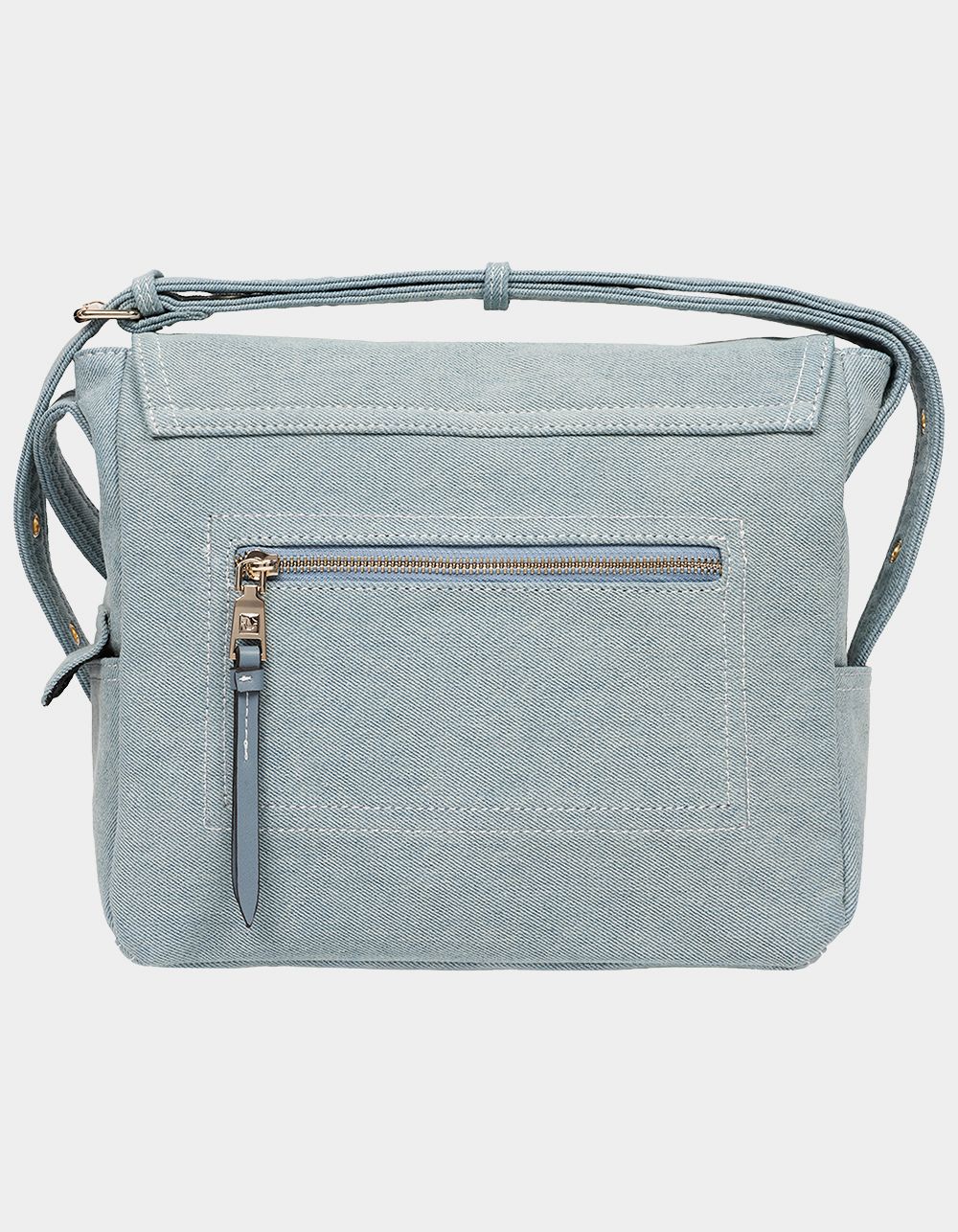 TRUE RELIGION Multi Patch Denim Messenger Bag - DENIM