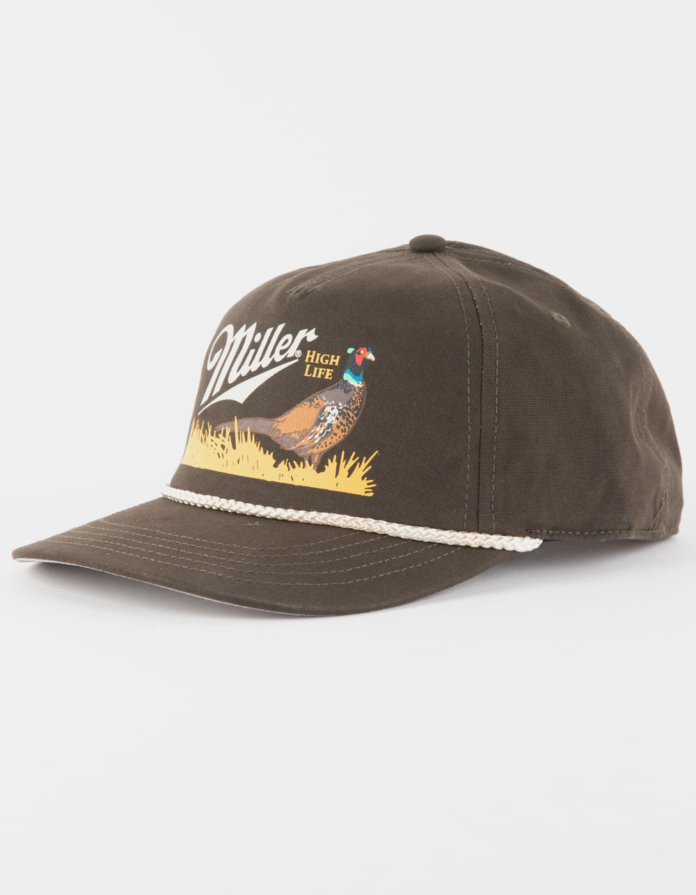 American Needle Miller High Life Canvas Cappy Snapback Hat - Olive - One Size