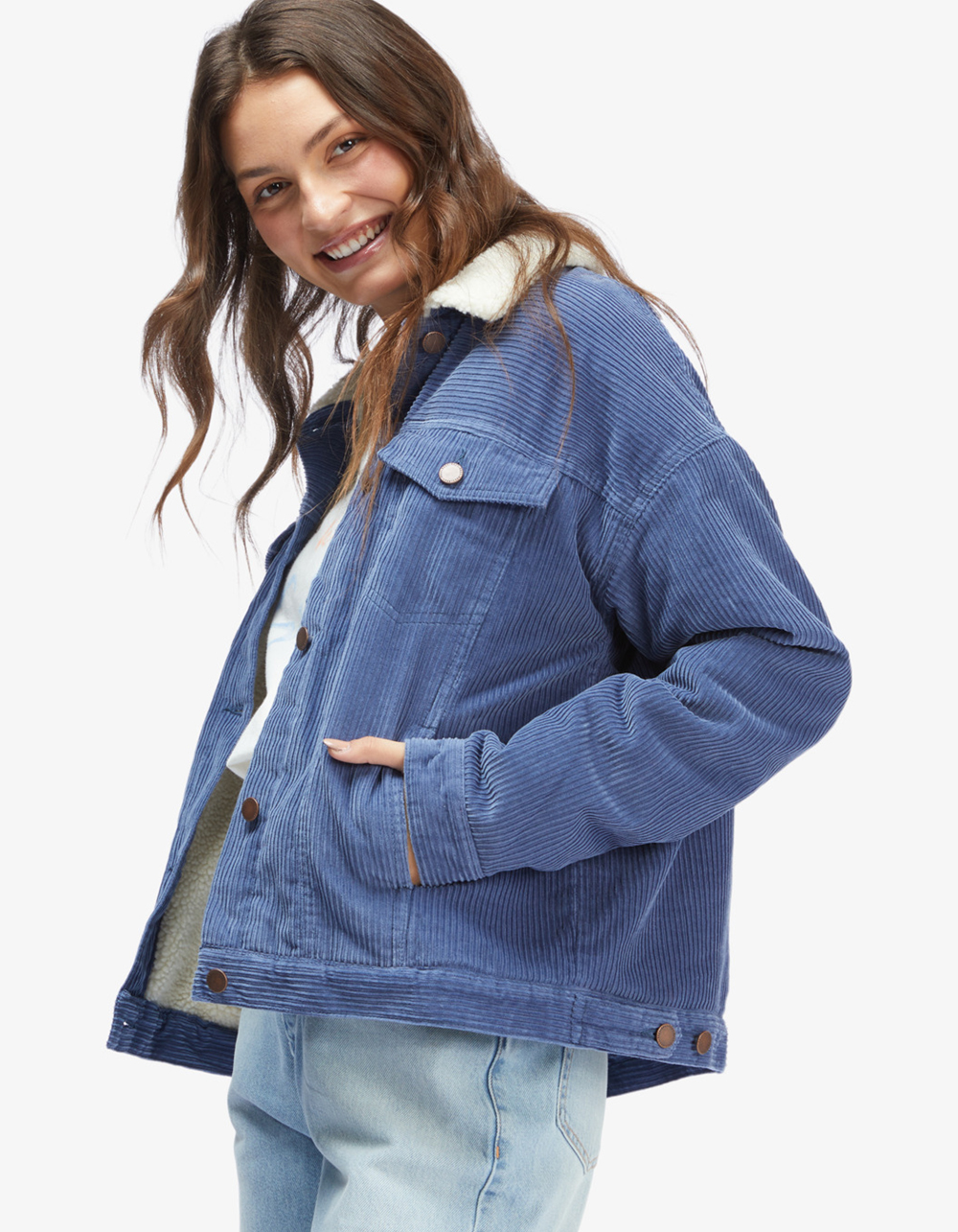 ROXY Fortune Future Womens Corduroy Jacket - BLUE | Tillys
