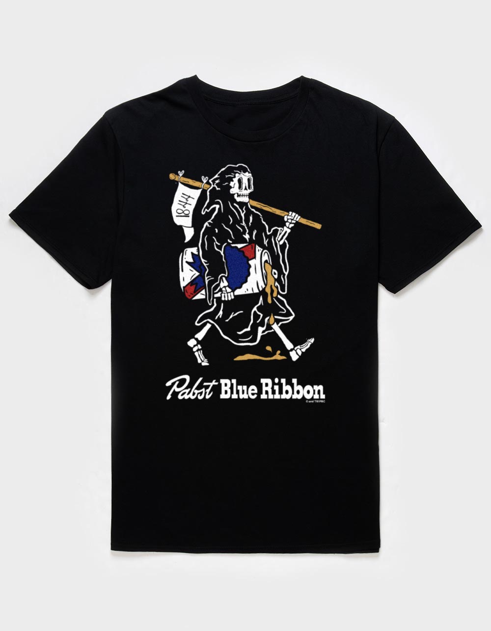 PABST BLUE RIBBON Grim Reaper Unisex Tee - BLACK