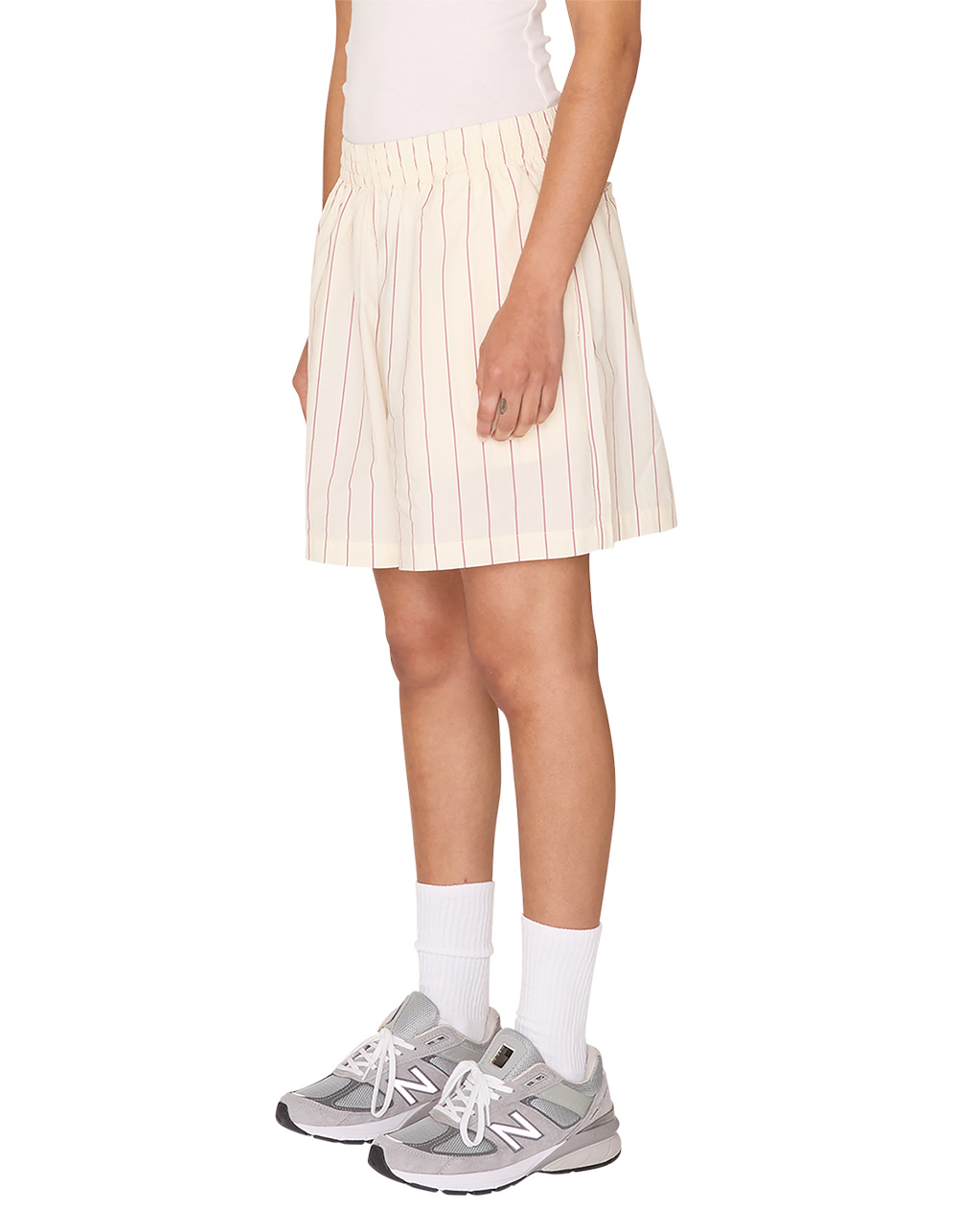 OBEY Primavera Womens Stripe Shorts - Cream Combo
