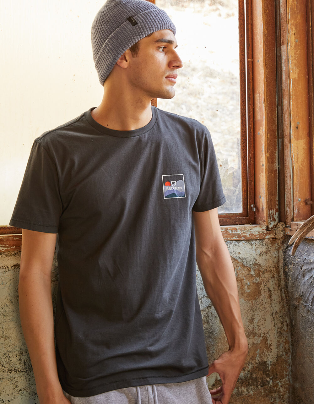 BRIXTON Alpha Block Mens Black T-Shirt 