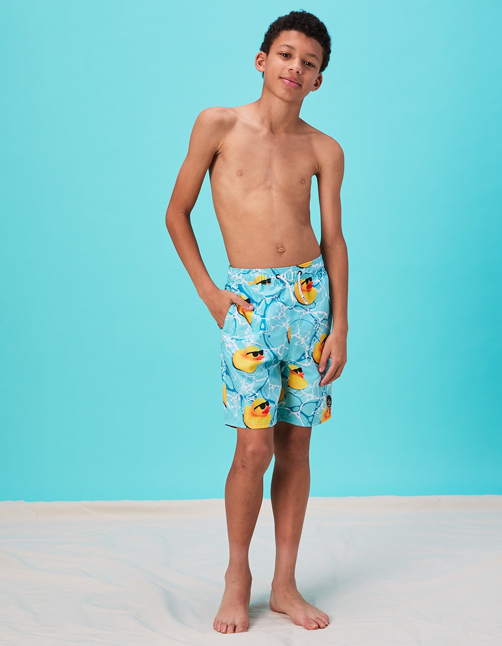 NEFF Sunglasses Duck Boys Swim Trunks - OCEAN