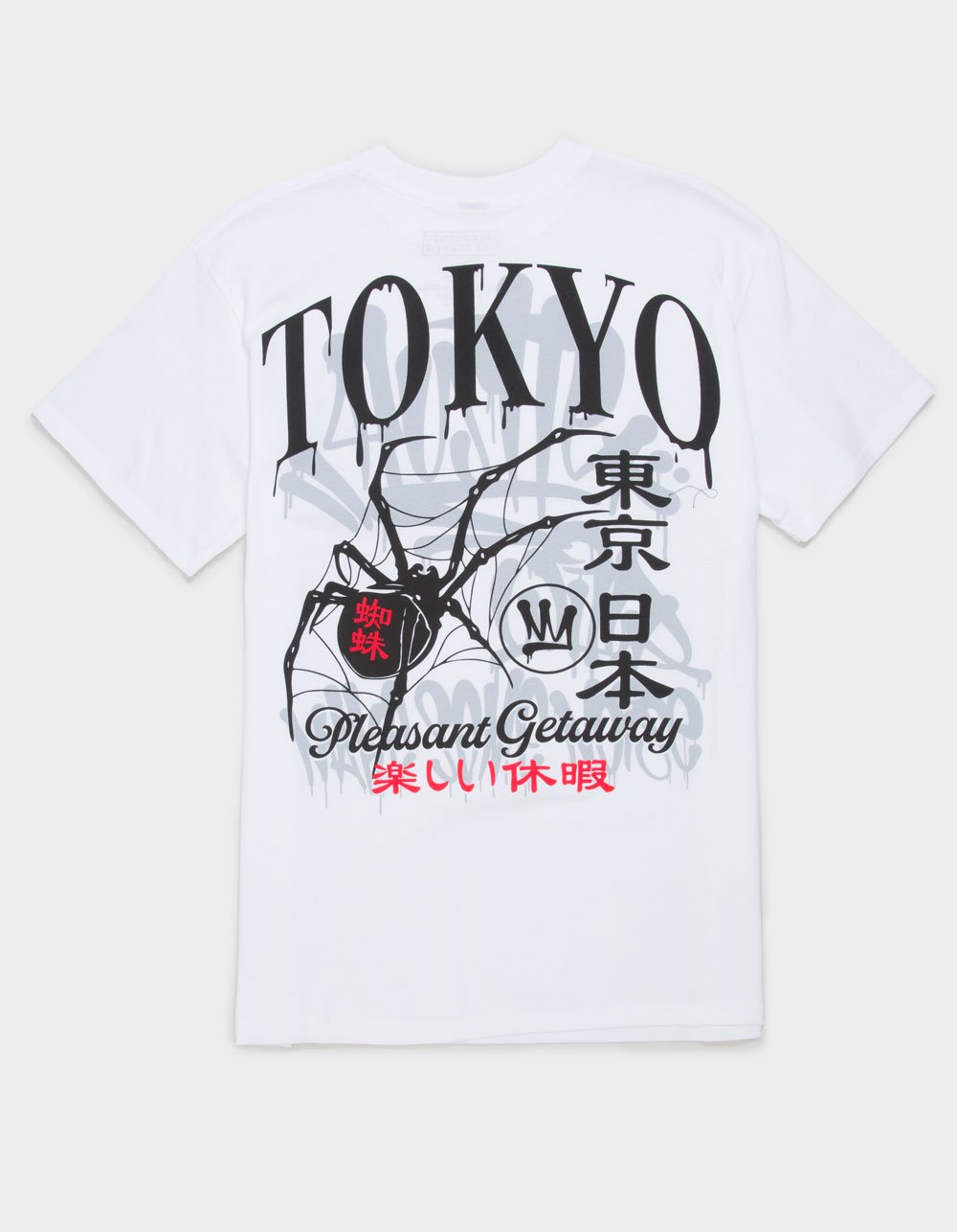 PLEASANT GETAWAY Tokyo Widow Mens Tee - WHITE