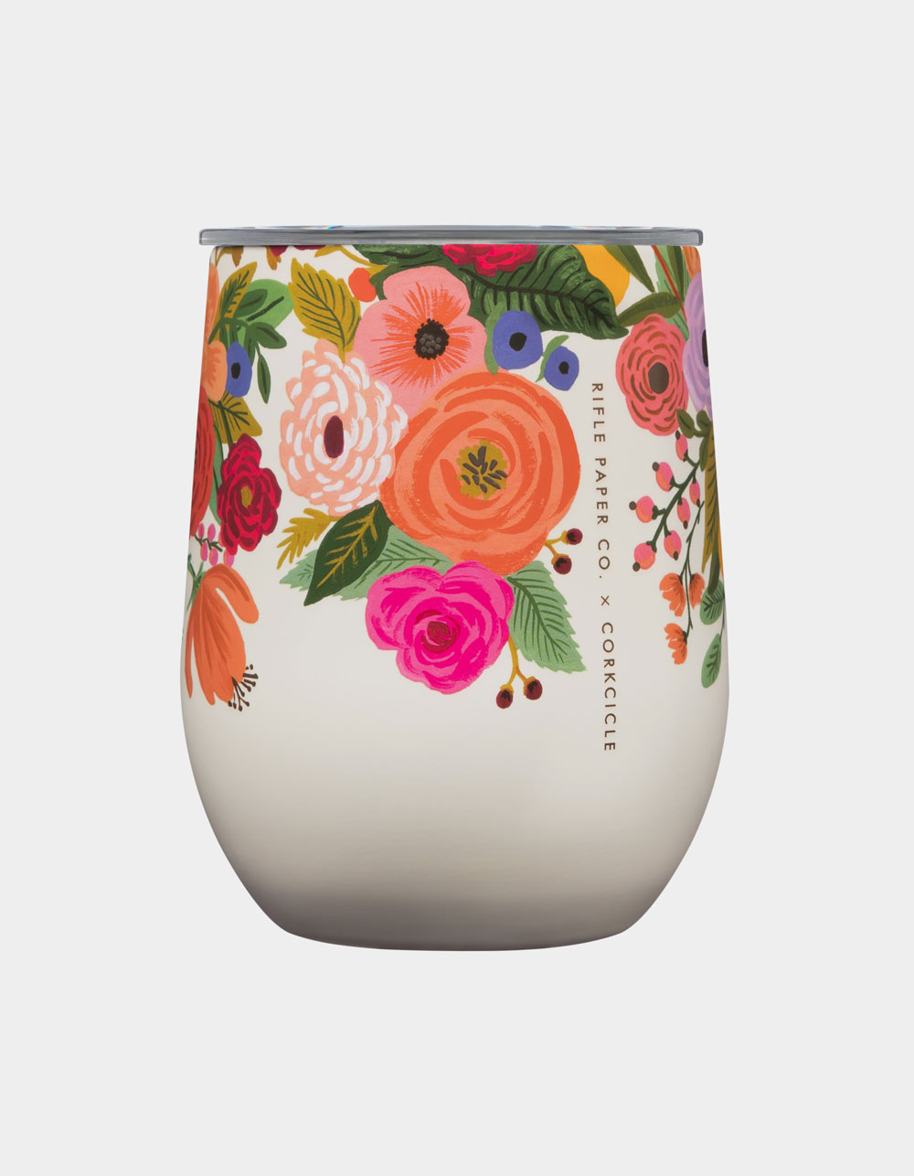CORKCICLE x Rifle Paper Co. Garden Party 12 oz Stemless Cup CREAM Tillys