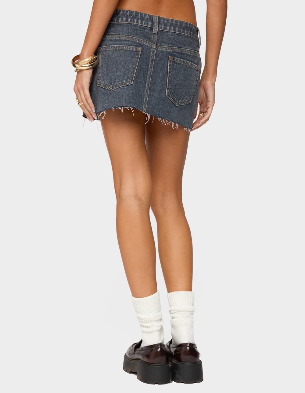 EDIKTED Micah Denim Mini Skirt - DARK BLUE