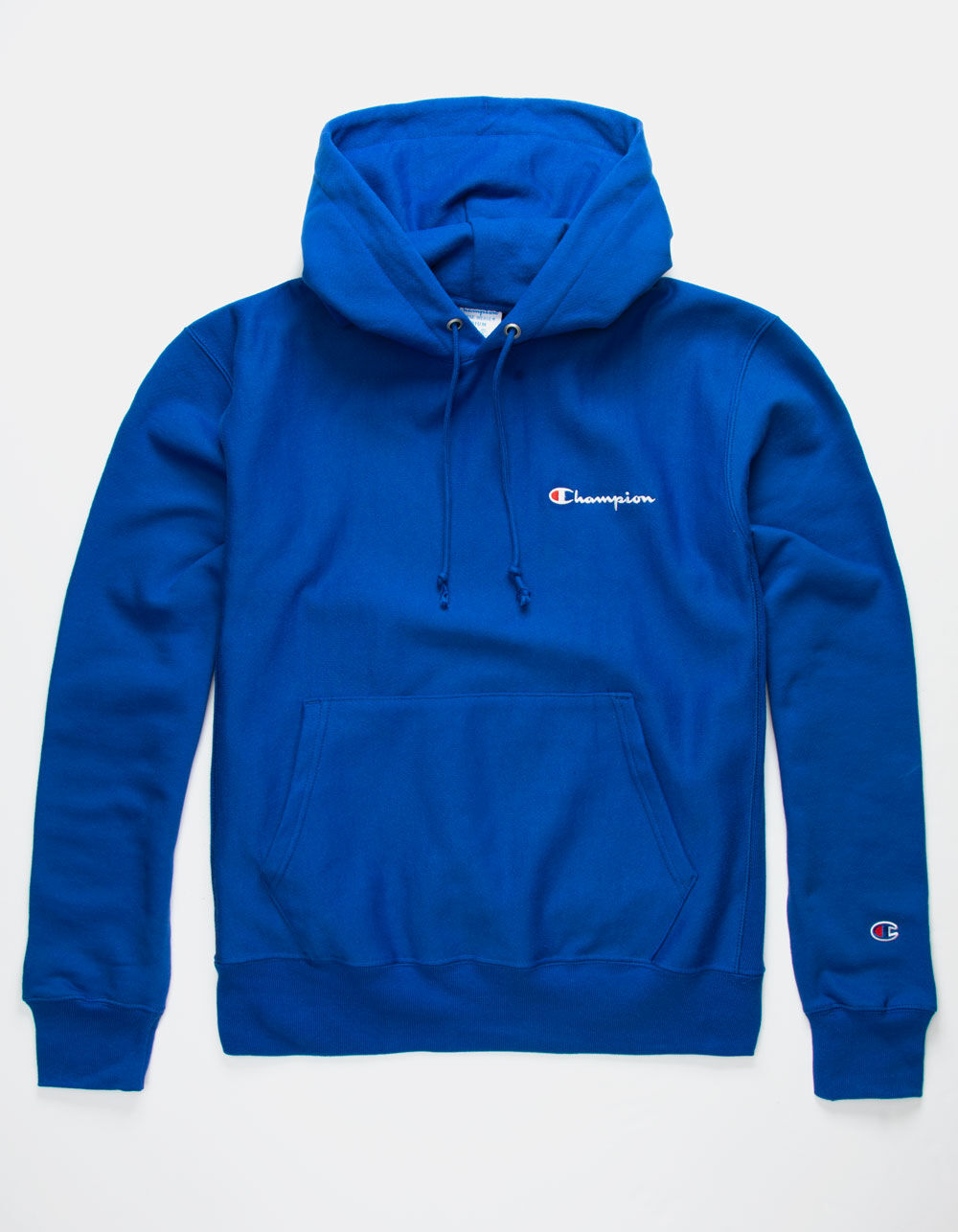 CHAMPION Embroidered Royal Blue Mens Hoodie image number 0
