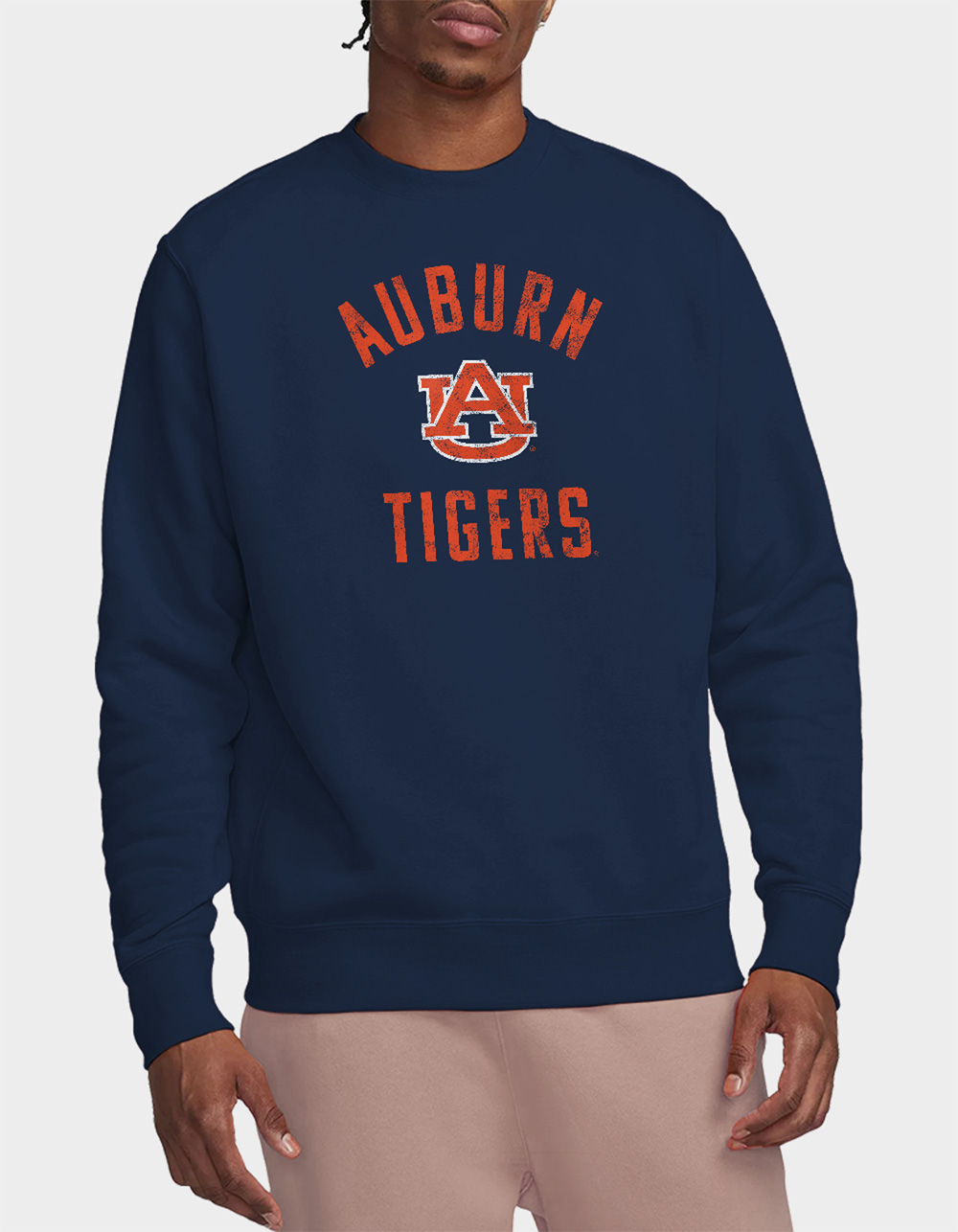 AUBURN UNIVERSITY AU Tigers Logo Mens Crewneck Sweatshirt - NAVY
