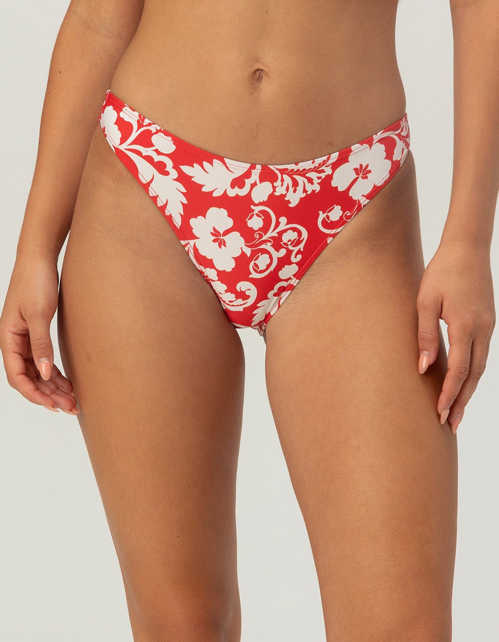 ROXY Days Of Summer High Leg Bikini Bottoms - RED