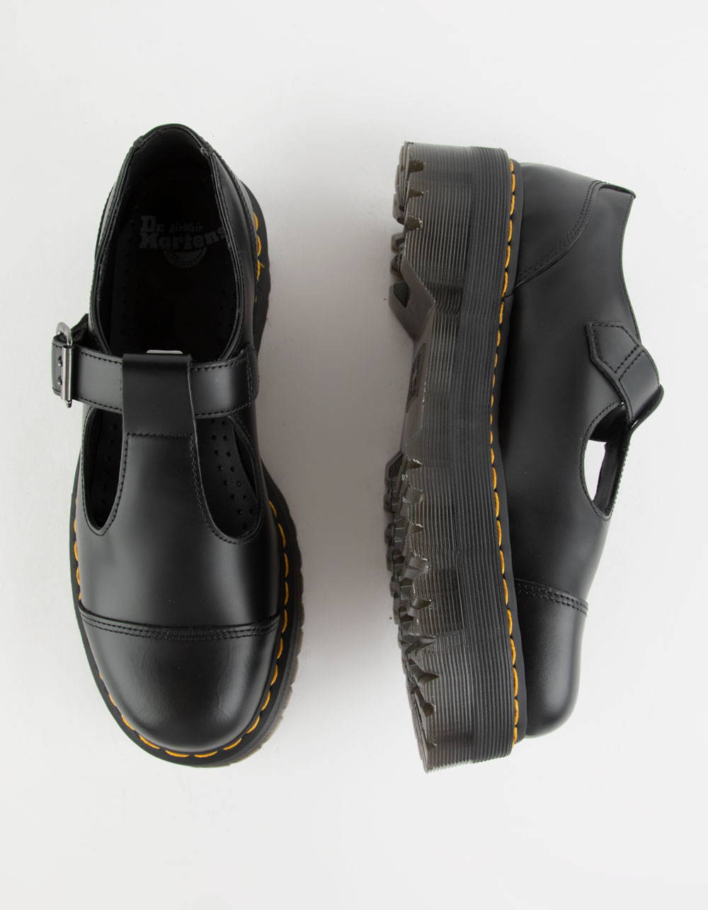 DR. MARTENS Bethan Womens Smooth Polished Leather Platform Mary Jane ...