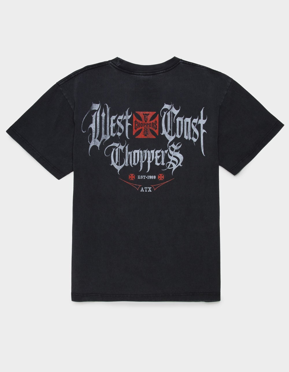 WEST COAST CHOPPERS Script Mens Tee - WASHED BLACK