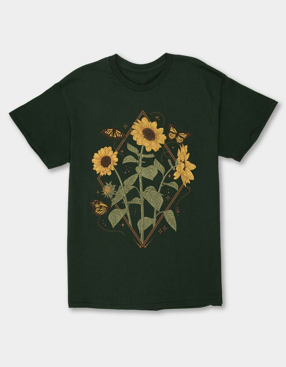 SUNFLOWER Harmony Sunflowers Unisex Tee - FOREST