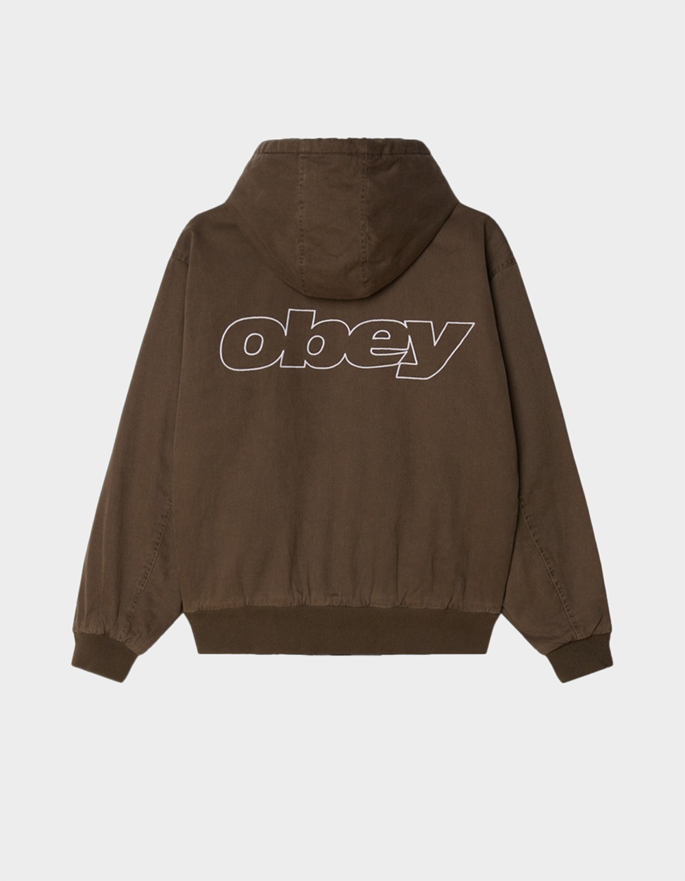 OBEY Randy Zip Up Mens Hoodie - BROWN