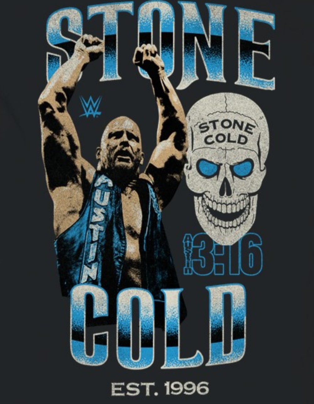 WWE Stone Cold Austin Unisex Tee - BLACK